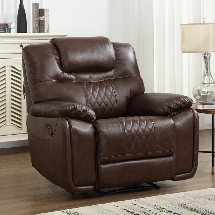 Wayfair leather chair recliner discount